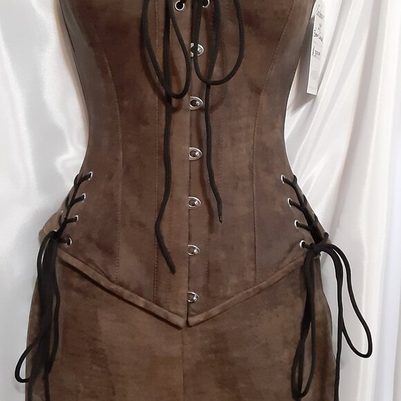 NEW White faux leather Chocker with Studs Punk EDC RAVE - Picture 4 of 15